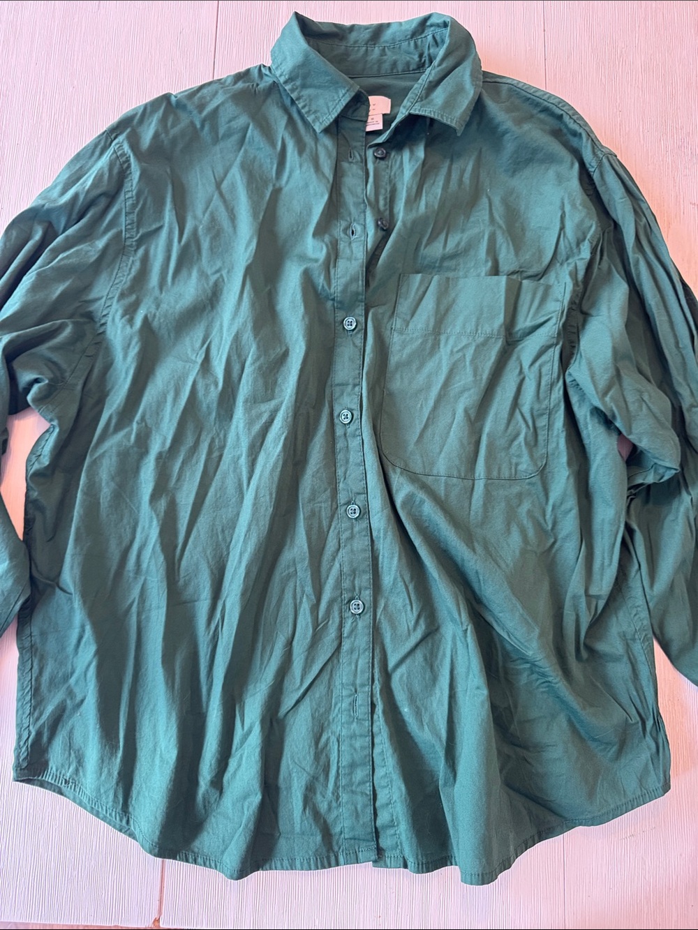 a new day Men's Casual Button-Down Shirt - Forest Green